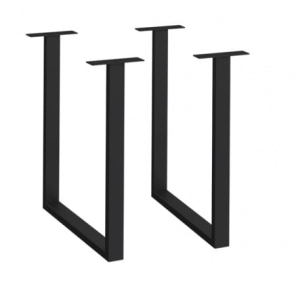 Nogi metalowe do stołu INDUSTRIAL,  czarny mat. Komplet 2 sztuki