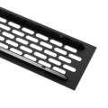 Kratka wentylacyjna mała 60x245 mm czarna tył