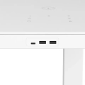 Biurko regulowane elektryczne białe porty USB