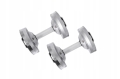 Hantle regulowane 40 kg regulacja co 1,5 kg srebrne