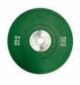 Obciążenie olimpijskie 2x10 KG bumper PRO 10 KG zielony WZMOCNIONY