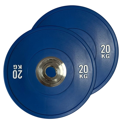 Obciążenie olimpijskie 2x20 KG bumper PRO 20 KG niebieski WZMOCNIONY