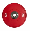 Obciążenie olimpijskie 2x25 KG bumper PRO 25 KG czerwony WZMOCNIONY