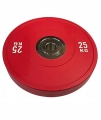 Obciążenie olimpijskie 2x25 KG bumper PRO 25 KG czerwony WZMOCNIONY