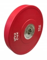 Obciążenie olimpijskie 2x25 KG bumper PRO 25 KG czerwony WZMOCNIONY
