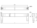 Uchwyt do szuflady Hans Thyge &amp; Co Modo dębowy 169 mm schemat - rysunek
